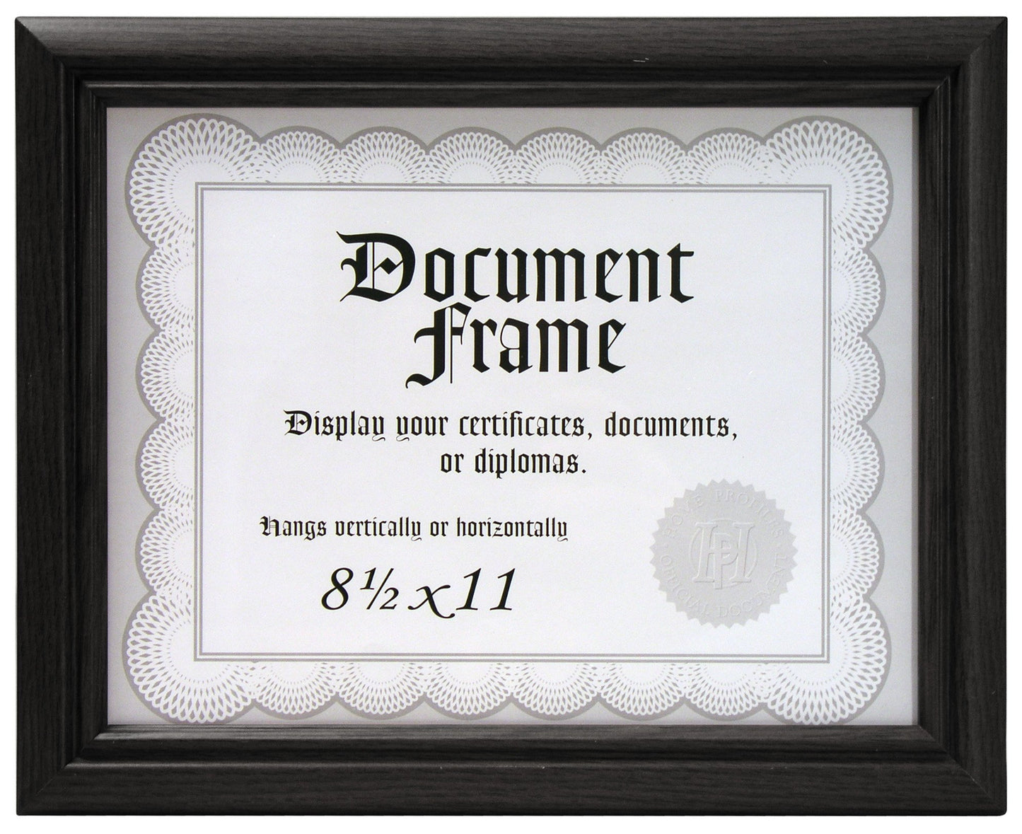Malden 8.5-11 Black Certificate Frame