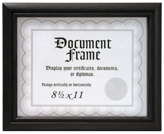Malden 8.5-11 Black Certificate Frame