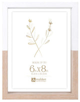 Malden 5X7/6X8 2-Tone White/Natural Frame