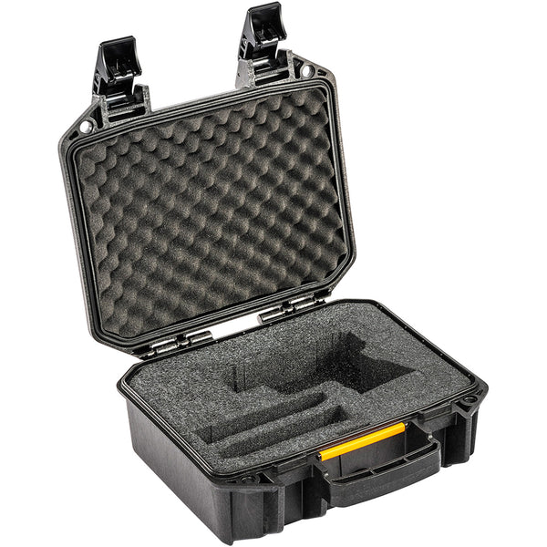 Pelican Vault V100PF1 Universal Pistol Case with Custom Pre-cut Foam - Black