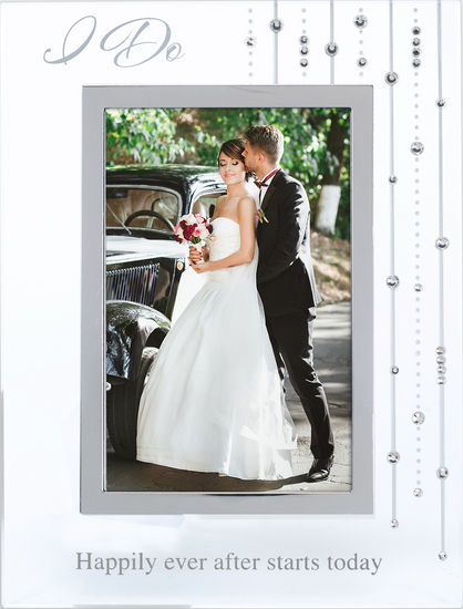 Malden 4x6 I Do Glass w/jewels Frame