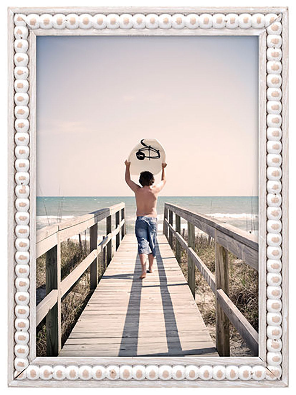 Malden 5x7 Whitewash Beaded Frame