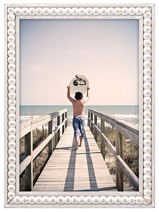 Malden 5x7 Whitewash Beaded Frame