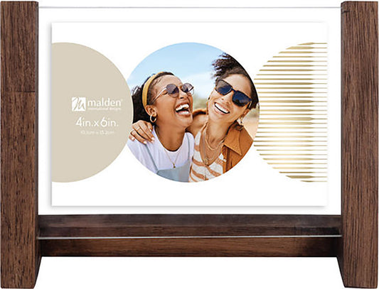 Malden 5x7/46 Walnut L Base Floatable Frame