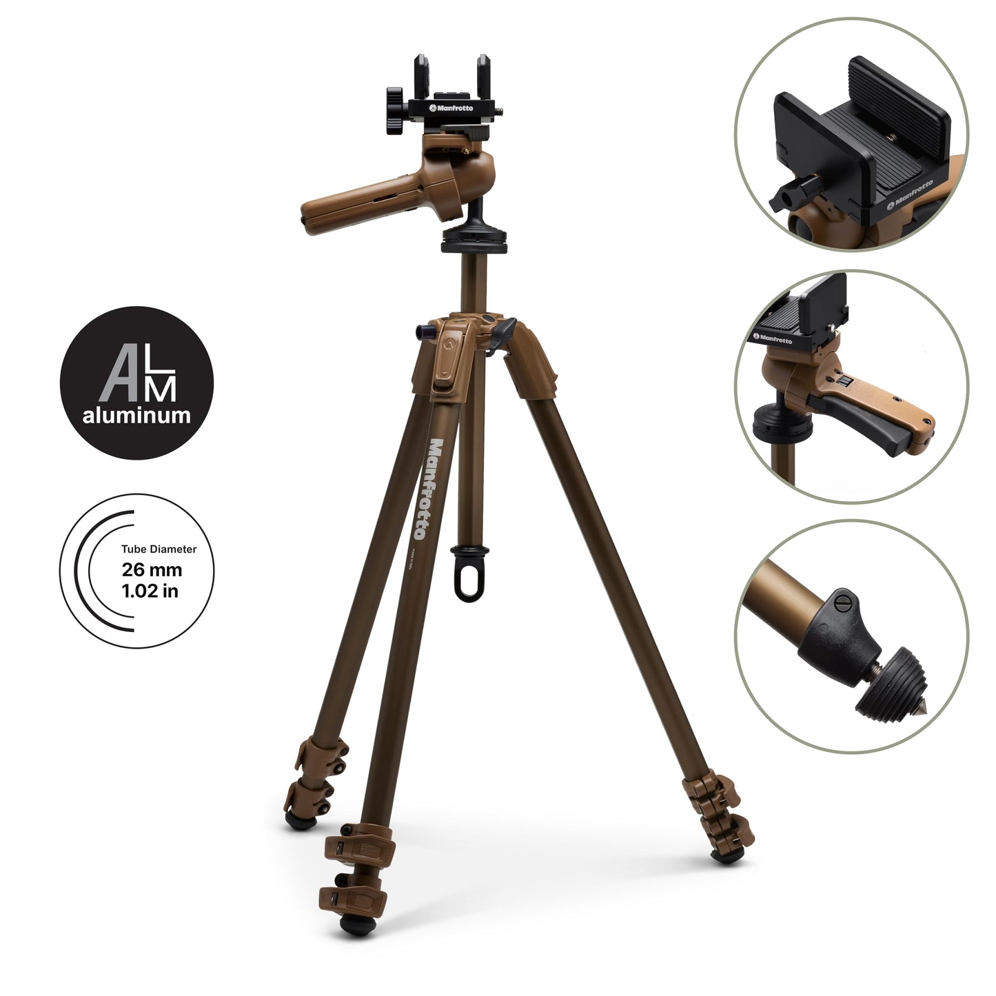 Manfrotto Alpha S.H.O.T. Grip Tripod Kit (190-Series Legs)