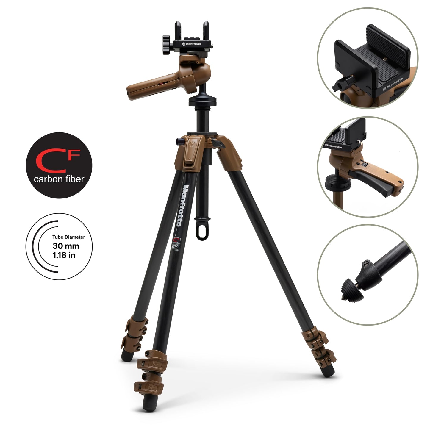 Manfrotto Alpha S.H.O.T. Grip Pro Carbon Fiber Tripod Kit