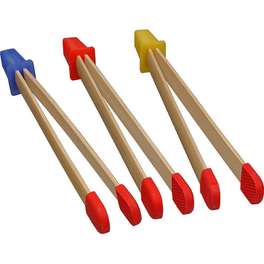 Dot Line Bamboo Print Tongs-Set of 3