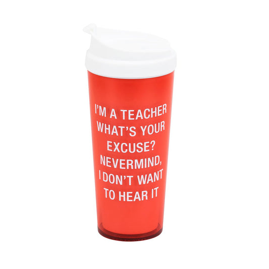 About Face Designs Teacher Travel Mug
