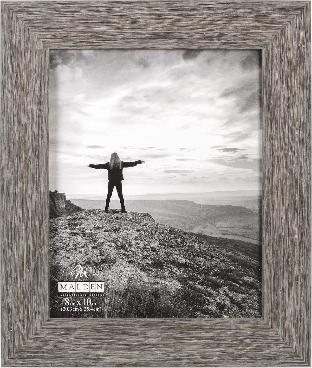 Malden 8x10 Wide Gray Texture Frame