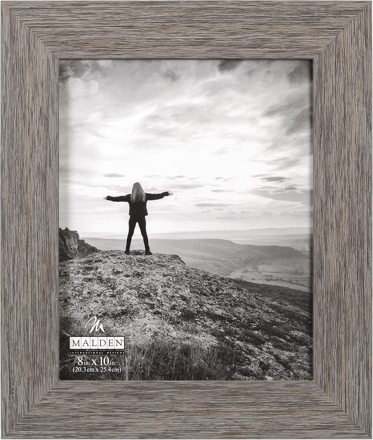 Malden 8x10 Wide Gray Texture Frame