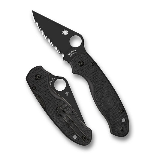 Spyderco Para 3 Lightweight SpyderEdge Black, DLC BD1N - C223SBBK