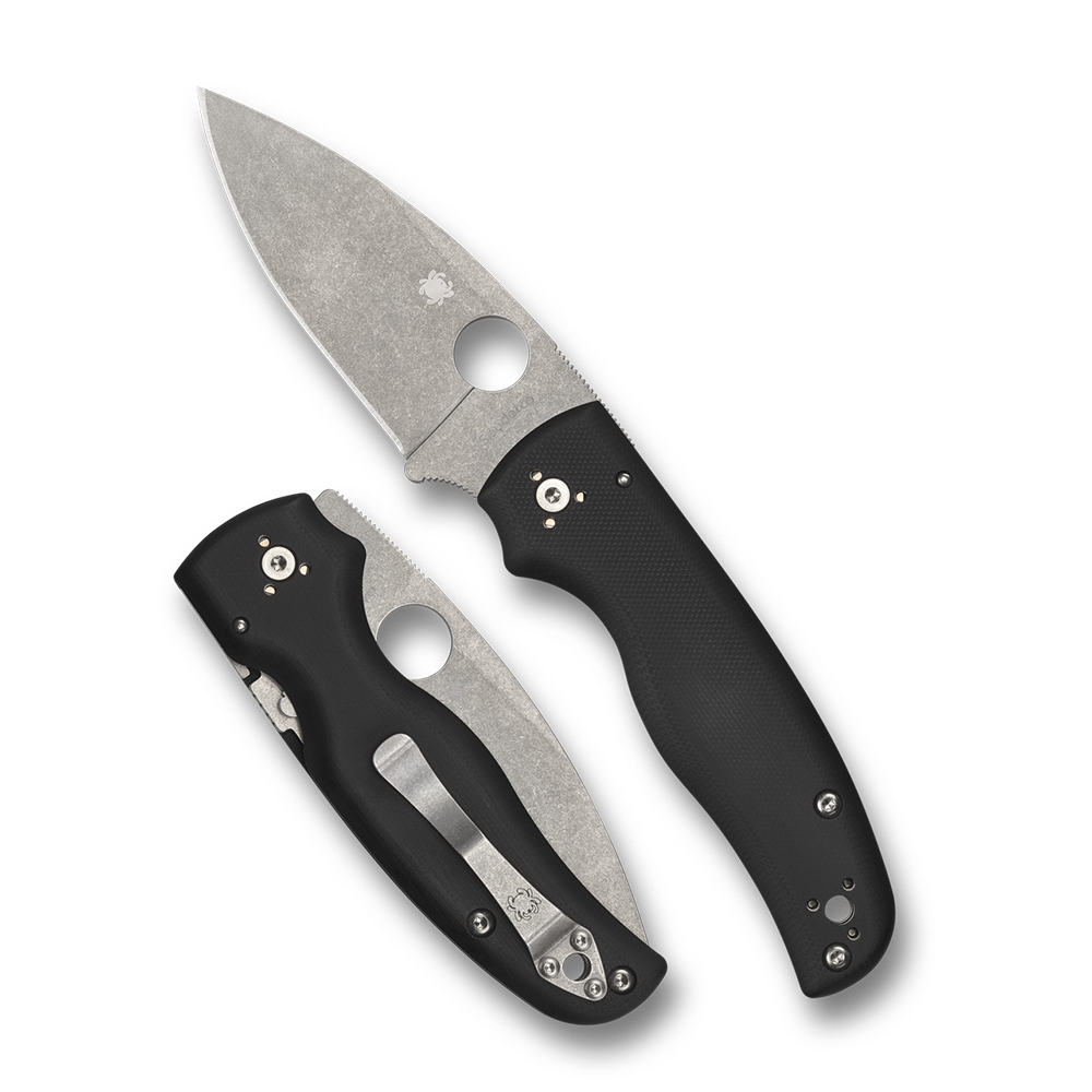 Spyderco Shaman Black G10, Stonewash S30V - C229GP