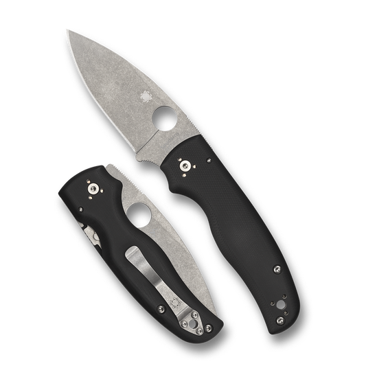 Spyderco Shaman Black G10, Stonewash S30V - C229GP