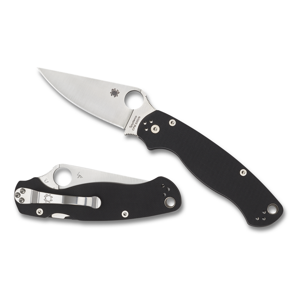 Spyderco Paramilitary 2 Black G10, Satin S45VN - C81GP2