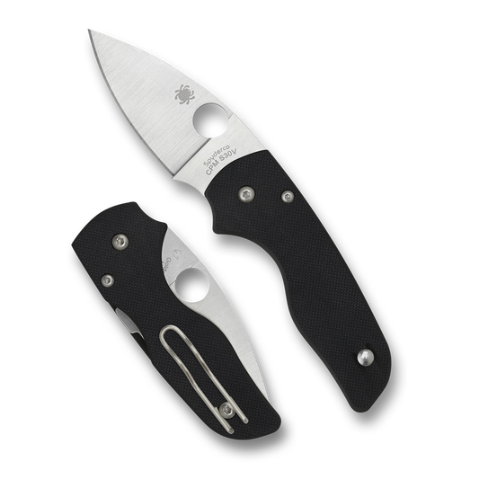 Spyderco Lil' Native Compression Lock, Black G-10 / Satin CPM-S30V - C230GP