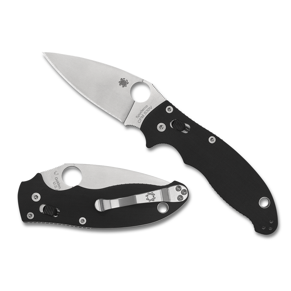 Spyderco Manix 2 - Black G-10 / Stonewash CPM-S30V - C101GP2