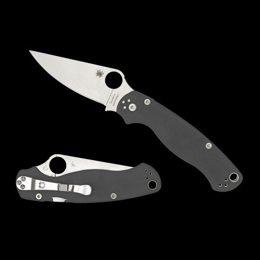 Spyderco Paramilitary 2 Gray G10, Stonewash Maxamet - C81GPDGY2