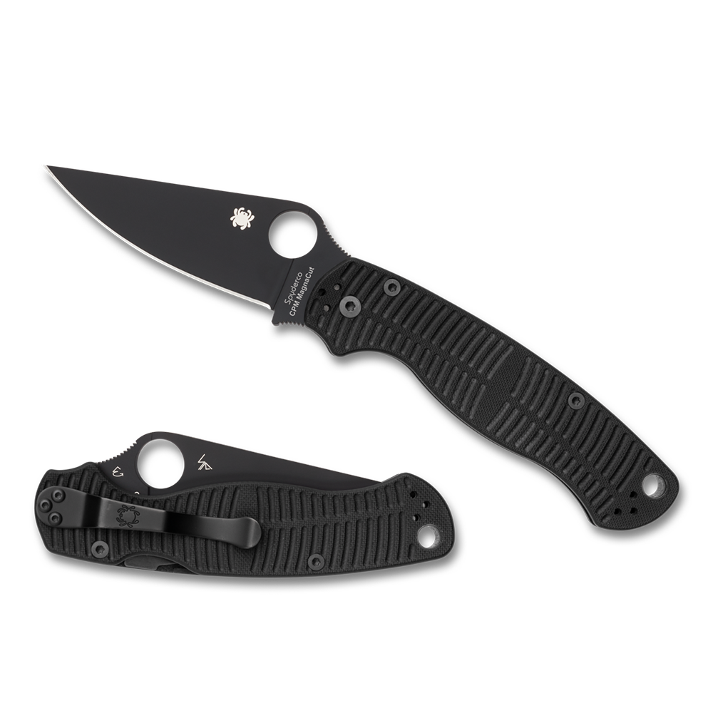 Spyderco Paramilitary 2 Salt Black G10, Black MagnaCut - C81GMCBKP2