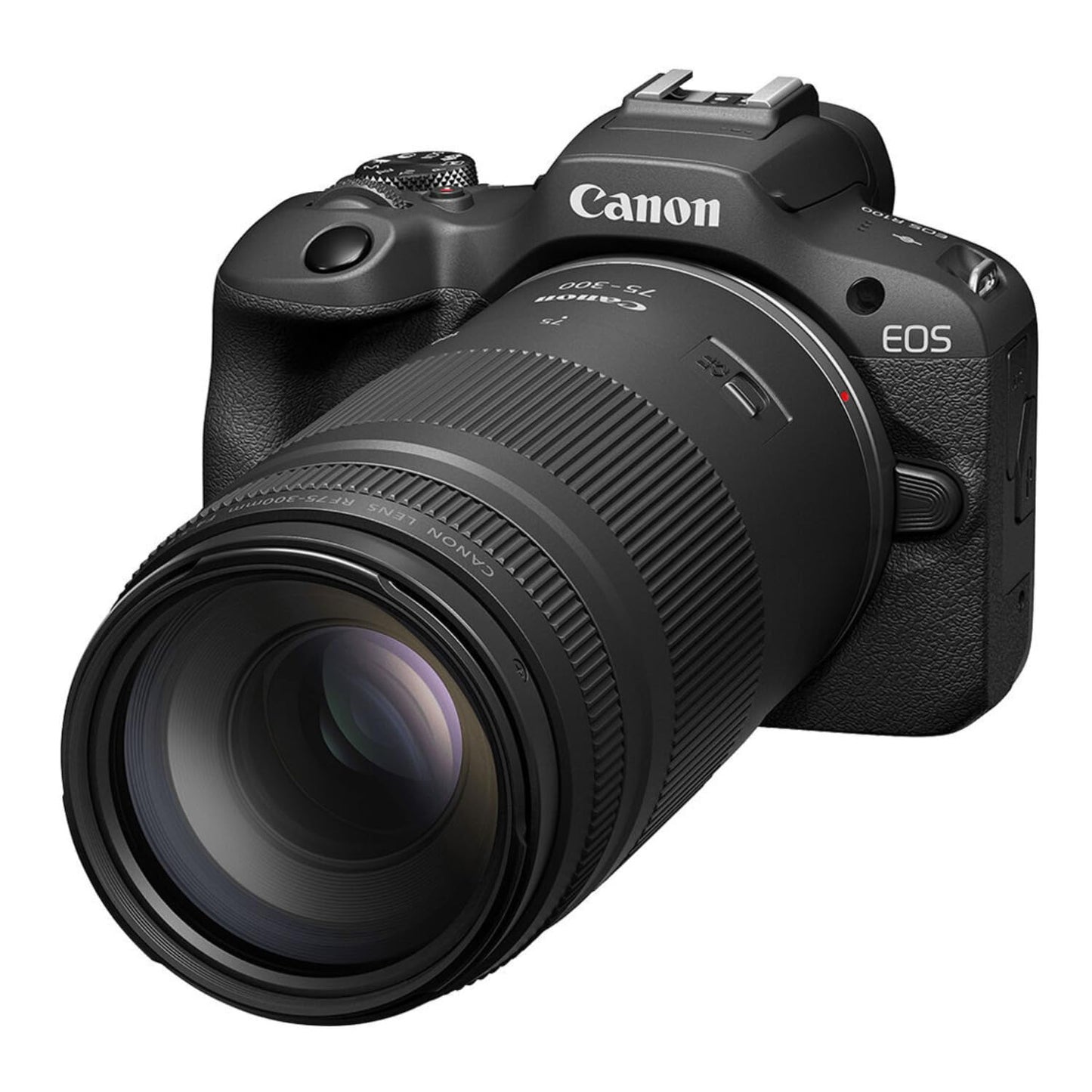 Canon EOS R100 Mirrorless Camera with 18-45mm Lens and 75-300mm Lenses