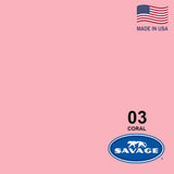 Savage Seamless Background Paper 26" x 12 yd Coral