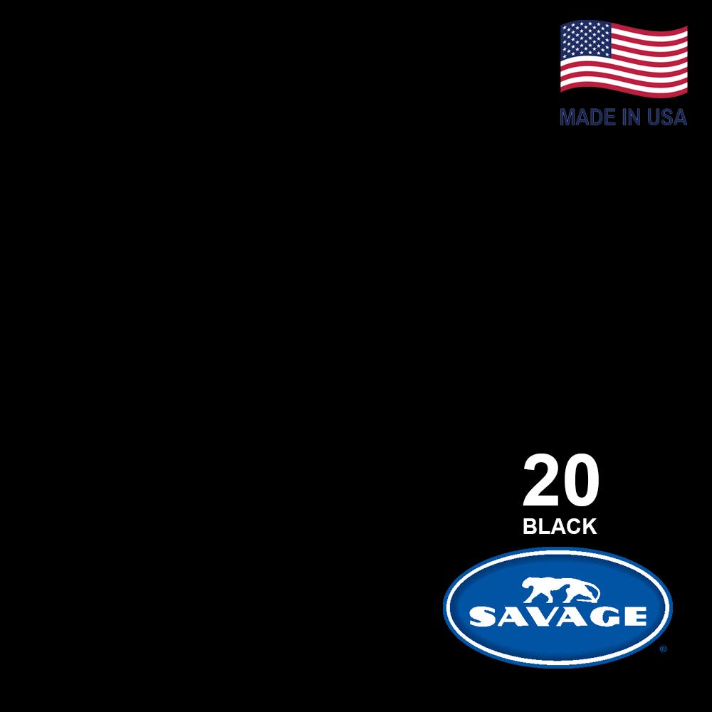 Savage Seamless Background Paper 26" x 12 yd Black