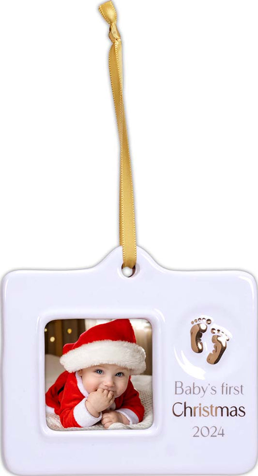 Malden Baby's First Christmas Ceramic Ornament 2025