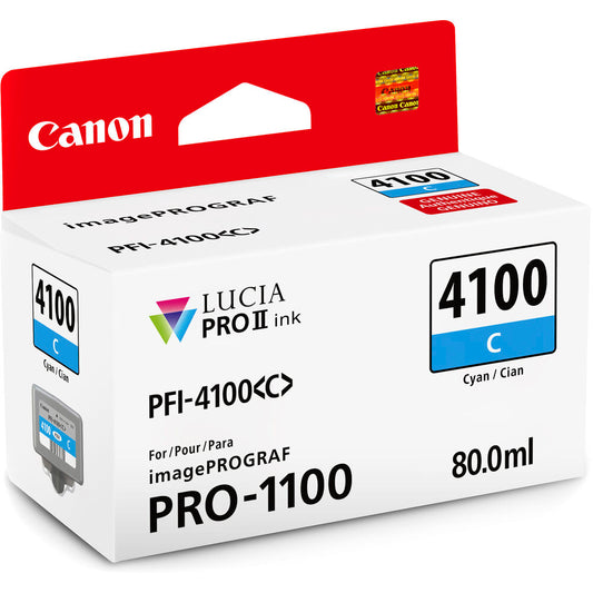 Canon PFI-4100 Cyan Pigment Ink Tank for Pro 1100