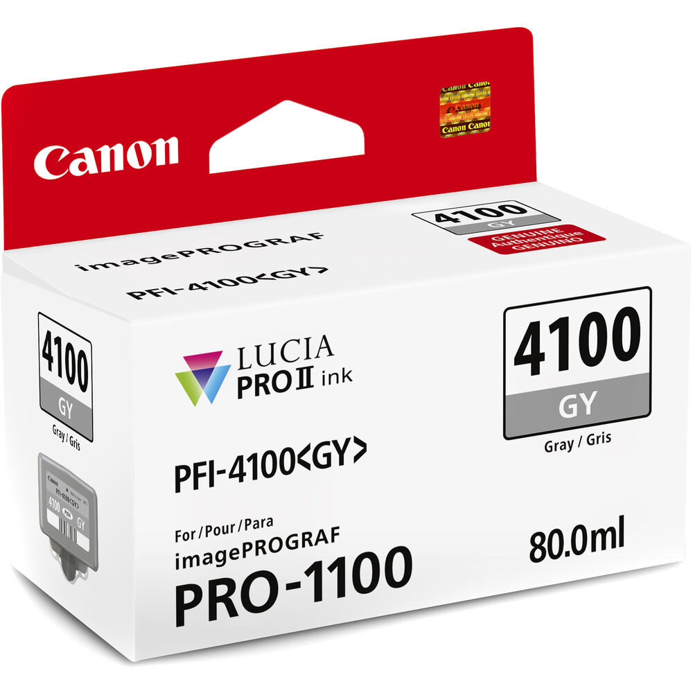 Canon PFI-4100 Gray Pigment Ink Tank for Pro 1100
