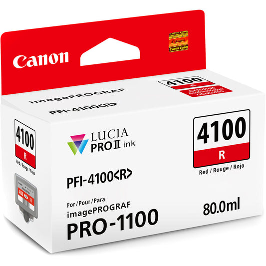 Canon PFI-4100 Red Pigment Ink Tank for Pro 1100