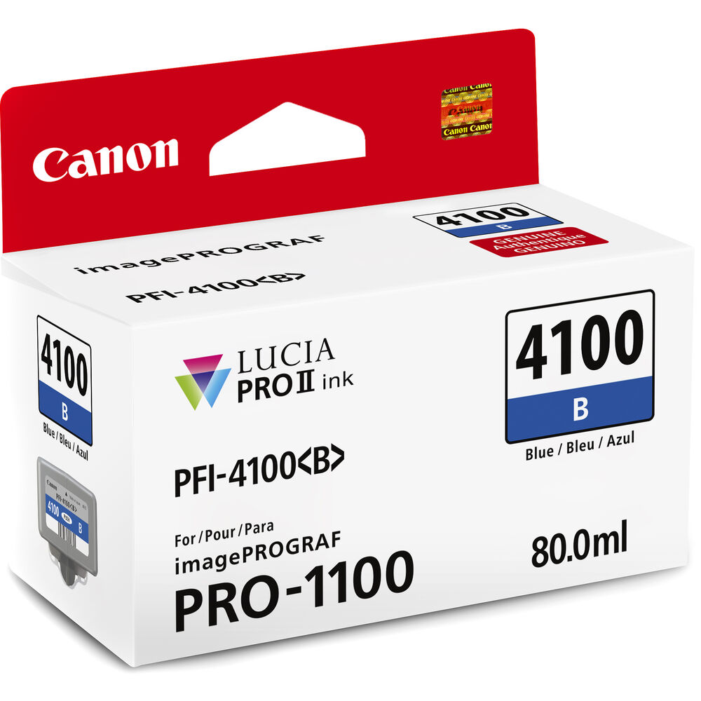 Canon PFI-4100 Blue Pigment Ink Tank for Pro 1100
