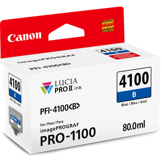 Canon PFI-4100 Blue Pigment Ink Tank for Pro 1100