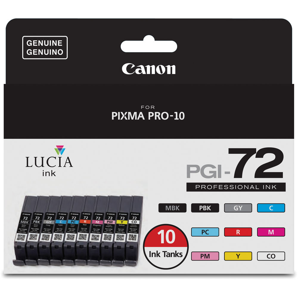 Canon PGI-72 10 Color Pack for PIXMA PRO-10