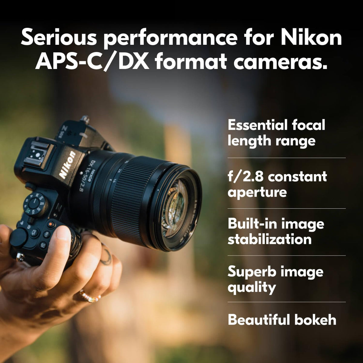 Nikon NIKKOR Z DX 16-50mm f/2.8 VR Lens