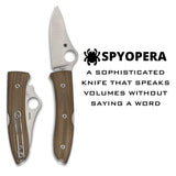 Spyderco SpyOpera, Canvas Micarta / Satin M390 - C255CMP