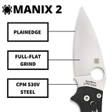 Spyderco Manix 2 - Black G-10 / Stonewash CPM-S30V - C101GP2