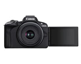 Canon EOS R50 Mirrorless Camera with 18-45mm and 55-210mm Lenses -Black