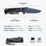 Benchmade Mini Adira Blue Drop Point 18065BT-01