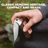 Benchmade Mini Crooked River Plain Edge Wood 15085-2