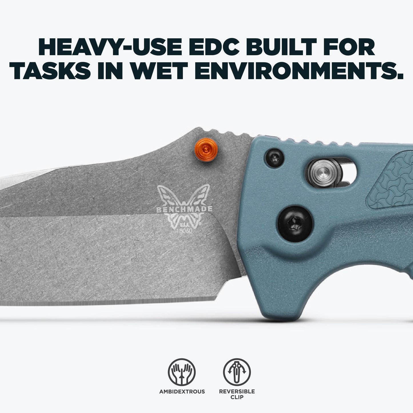 Benchmade Adira Depth Blue Grivory Drop Point