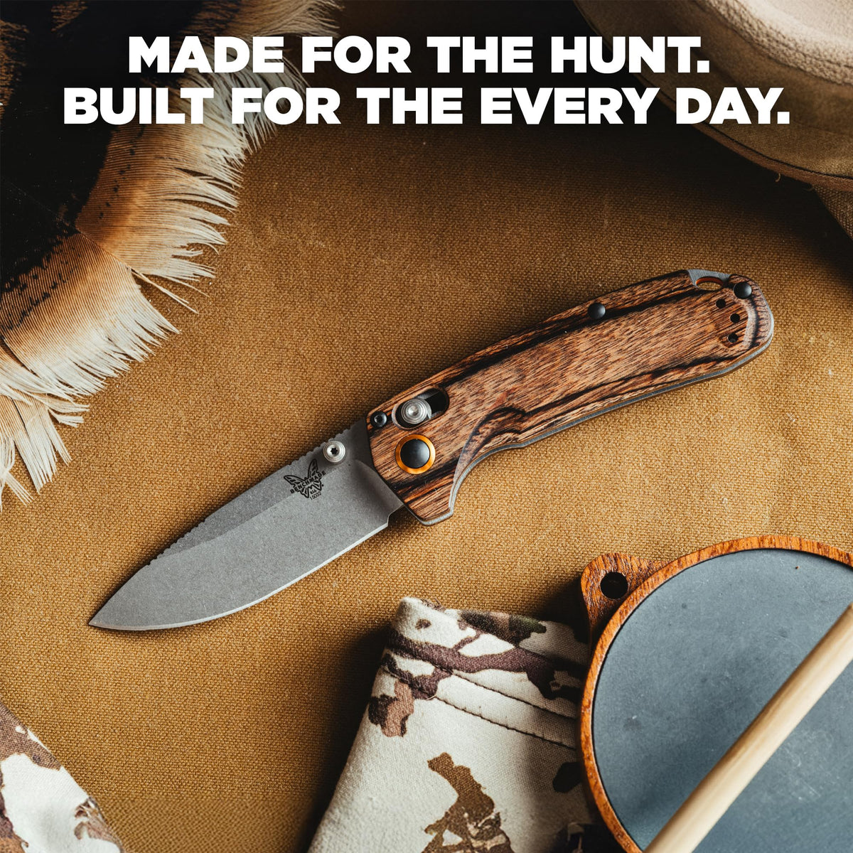 Benchmade North Fork Stabilized Wood Drop Point