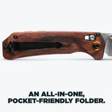 Benchmade Grizzly Creek Stabilized Wood Drop Point
