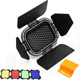 Godox Barndoor Kit with 4 Color Gels for AD200 Speedlight Head