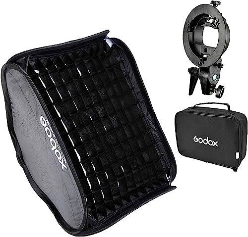 Godox S-Type Bowens Mount Flash Bracket with Softbox Kit (15.7 x 15.7")