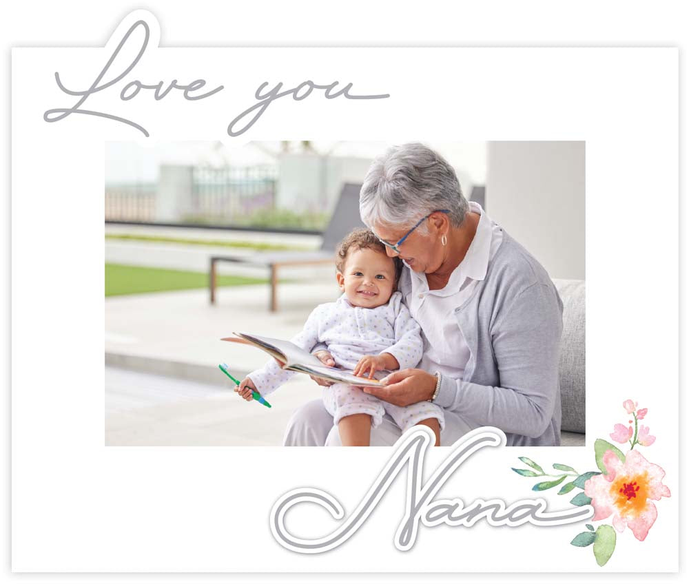 Malden 4x6 Nana Raised Script Frame