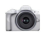 Canon EOS R50 Mirrorless Camera with 18-45mm Lens -White