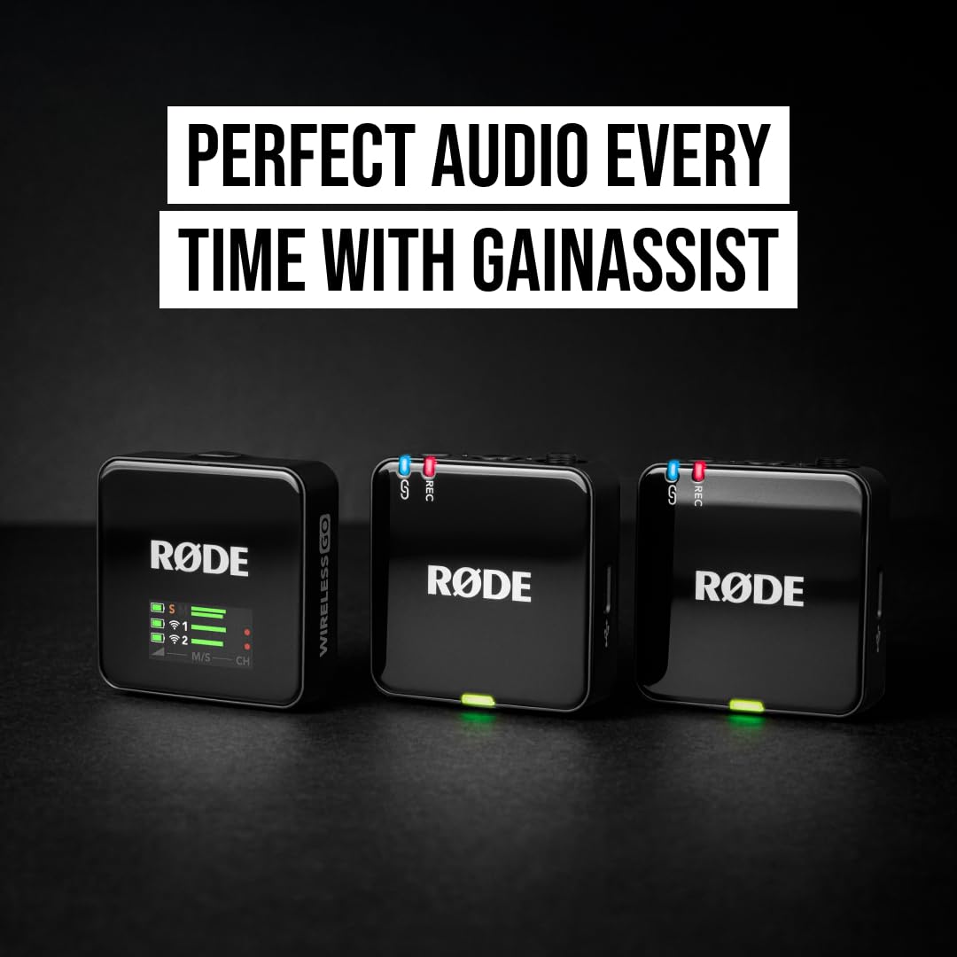 RODE Wireless GO (Gen 3) 2-Person Compact Digital Wireless Microphone System/Recorder (2.4 GHz)