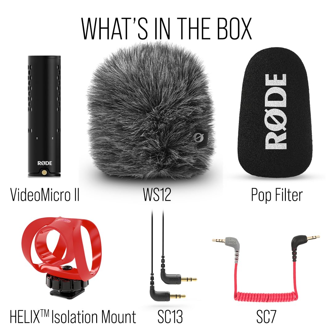 RODE VideoMicro II Ultracompact Camera-Mount Shotgun Microphone for Cameras and Smartphones