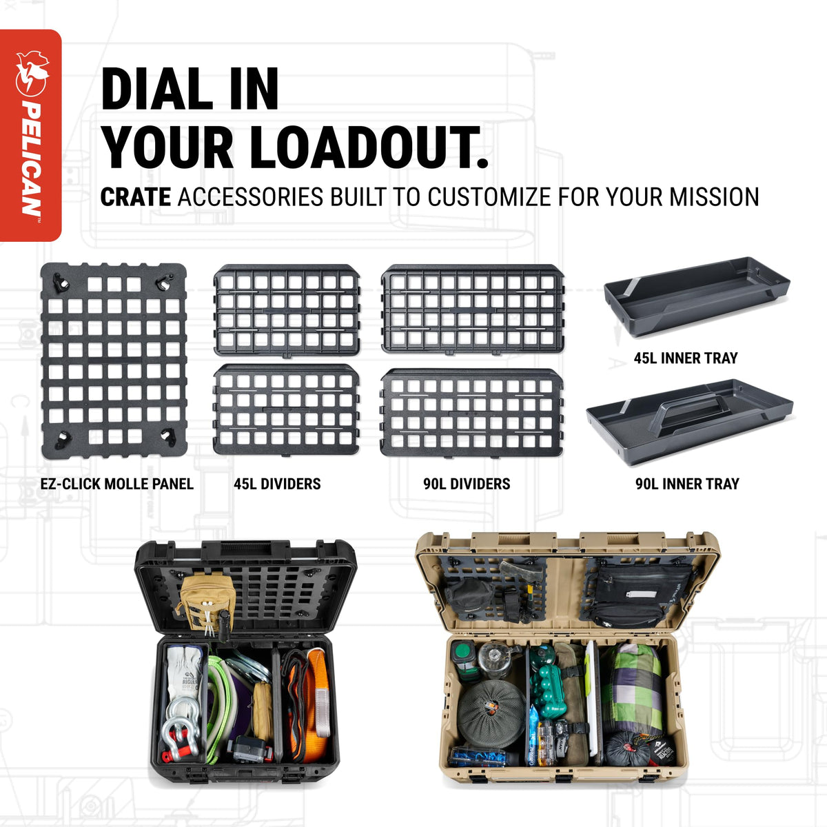 Pelican CRATE 45L Waterproof Hard Case - Desert Tan