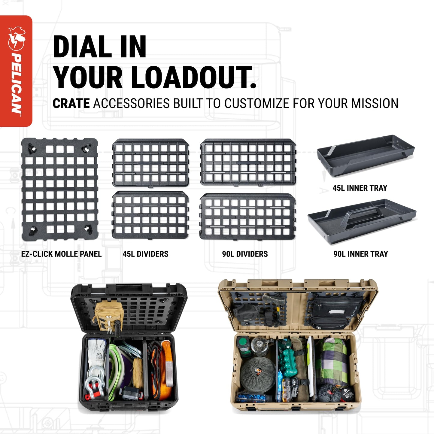 Pelican CRATE 45L Waterproof Hard Case - Desert Tan