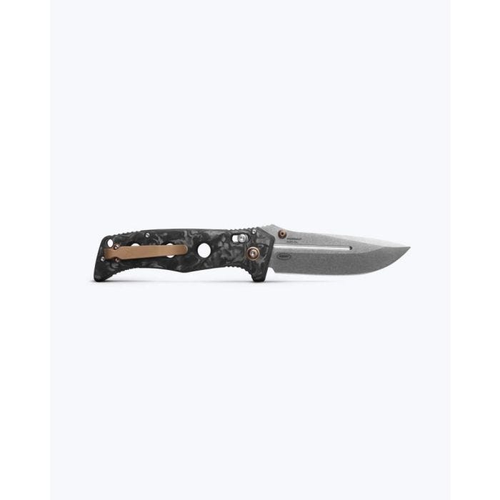 Benchmade Adamas Marbled Carbon Fiber Drop-Point Blade 275-05